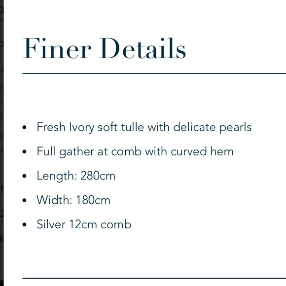 Grace Loves Lace Pearly Long Veil - EUC - 280cm - Ivory - Picture 7 of 8